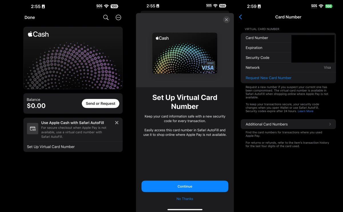 Apple Cash users can now generate a virtual card number for use when Apple Pay isn’t available 🎉
- This eliminates one of the limitations of Apple Cash: it could only be used with Apple Pay
- The virtual card number can be easily created and managed through the Wallet app 📱
-
