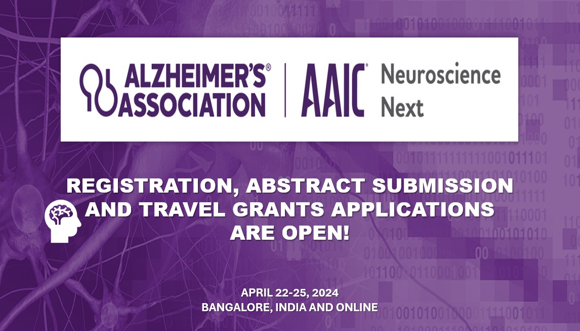 🚨 Registration, Abstract Submission, and Travel Grant applications are OPEN for #AAIC #NeuroscienceNext at NIMHANS, Bangalore, India and Online. @alzassociation @alladi_suvarna 

India's Hub Registration  shorturl.at/mxIY3

Virtual Registration alz.org/neurosciencene…