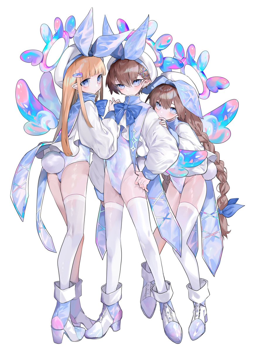 「天使バニーシリーズのグッズ(アクスタメイン)7月販売予定しています。また天使バニ」|あんのあーの🐰のイラスト