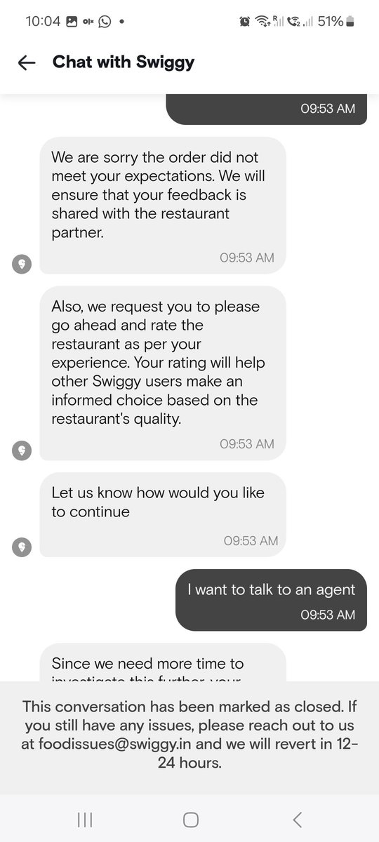 Jithin J Prasad (@jithinjprasad) on Twitter photo Missinng Order from Swiggy and their response after lodging a complaint (1/2).
<a href="/Swiggy/">Swiggy Food</a> #Swiggy Missinng Order from Swiggy and their response after lodging a complaint (1/2).
<a href="/Swiggy/">Swiggy Food</a> #Swiggy