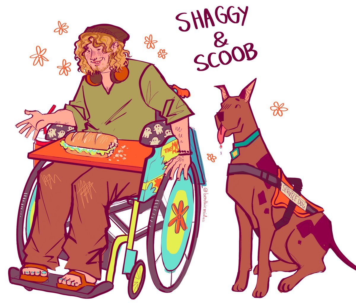 benthicmidas's tweet image. Finally finished this!! Wanted to show off his cool wheelchair design