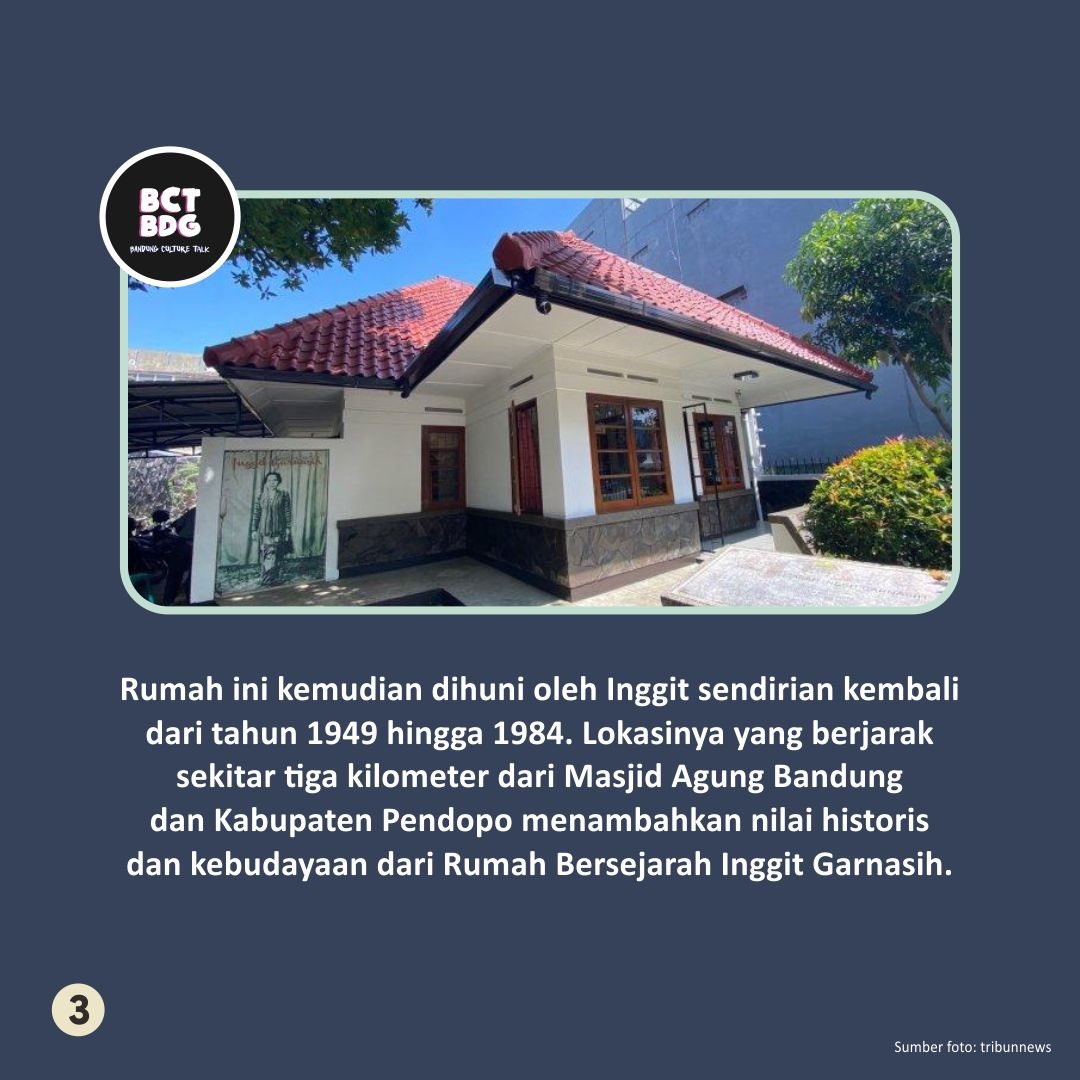 infobdg's tweet photo. Sejarah Rumah Inggit Garnasih, Sudah Tau Wargi Bandung? #inimahBDG https://t.co/jtDmxYVLNJ