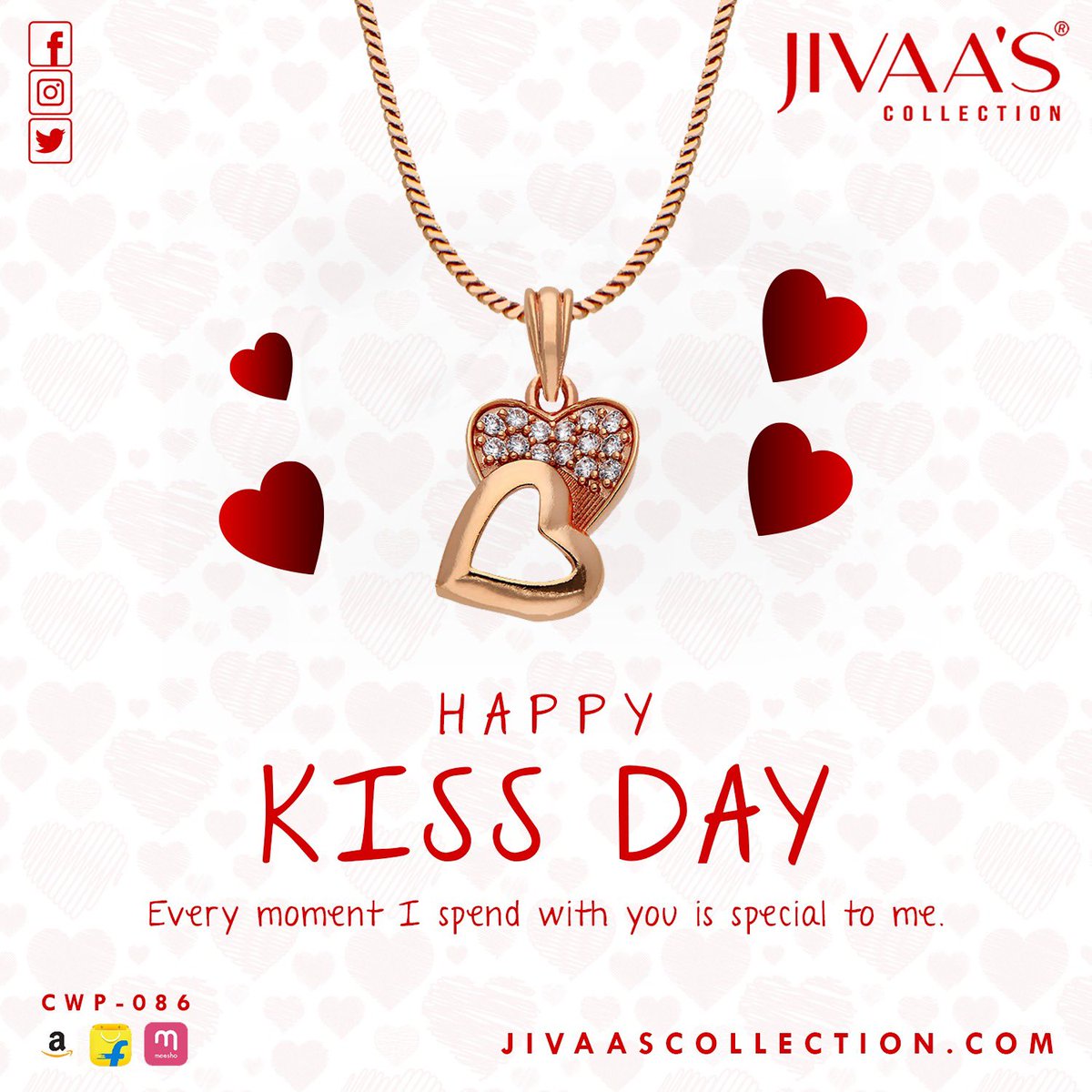 Happy Kiss Day💗 #jivaas #JivaasCollection #instajewellery #indianjewellery #bollywoodfashion #customisejewellery #weddingjewellery #silverjewellery #rajkotjewellery #rajkot_diaries #statementjewelry #traditionaljewellery #indianbride #jaipurjewellery #tribaljewellery