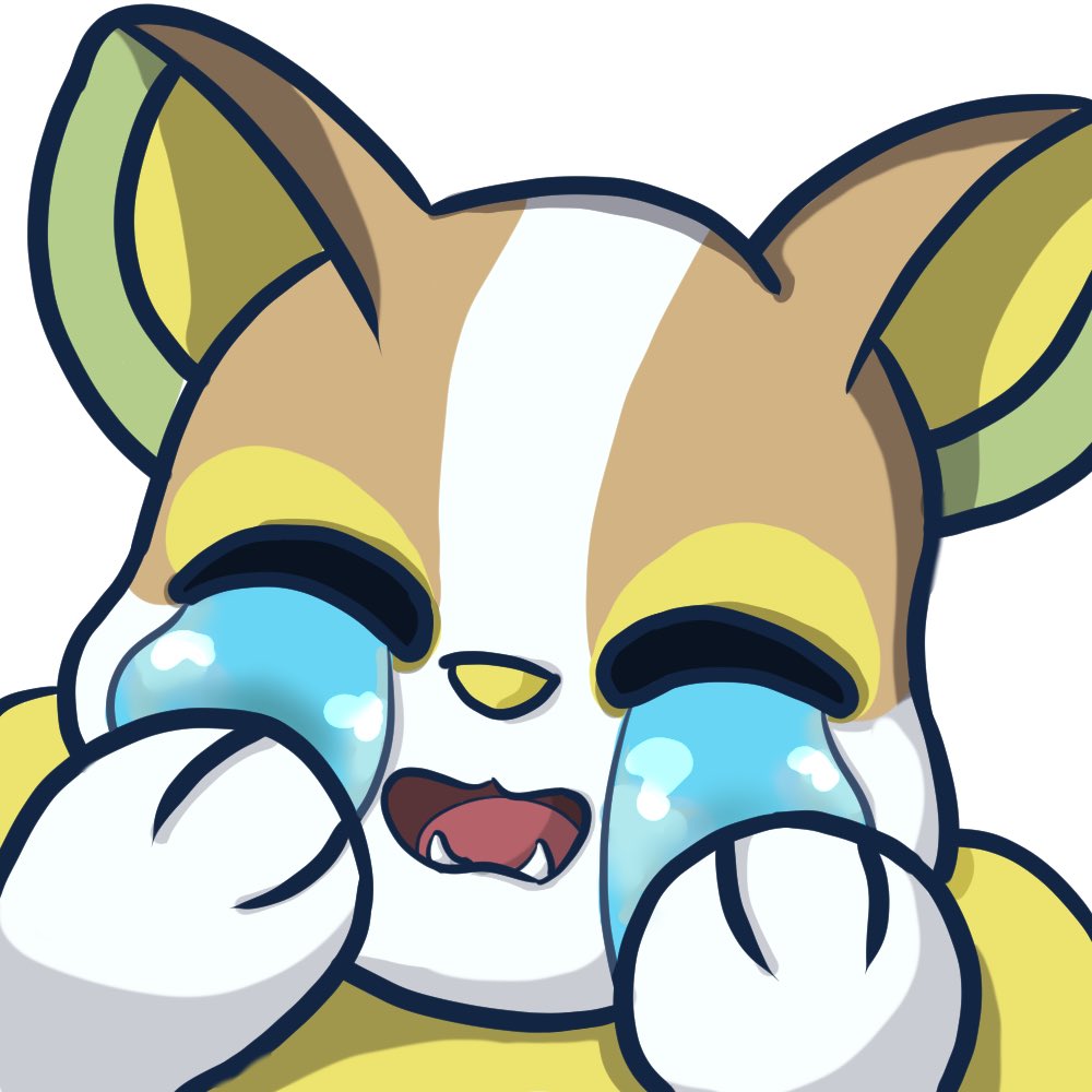 gryphonxxdemon's tweet photo. Another emote. I did little yamper cry. A sad doggo ;-; https://t.co/Qsl6CtPdAS