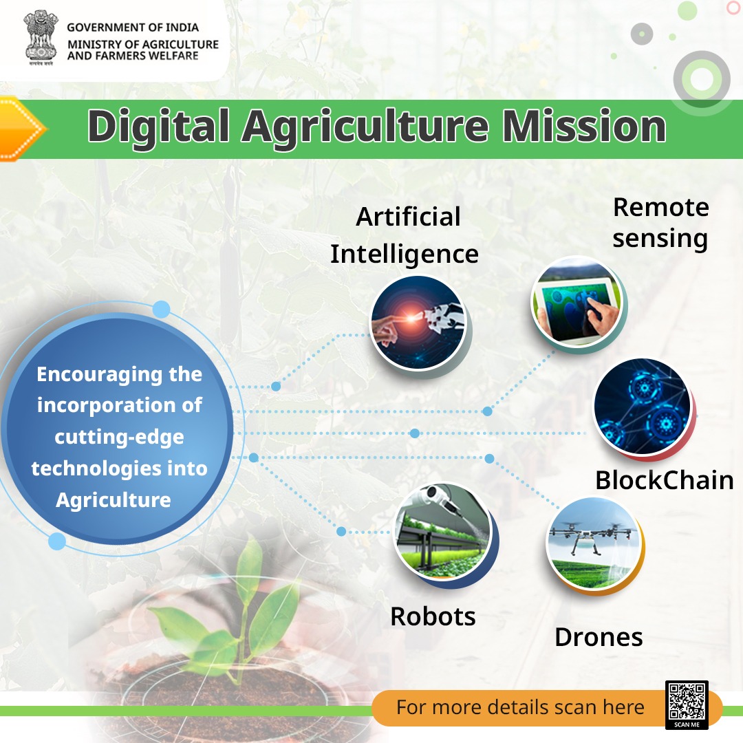 Harnessing Technology for Efficiency, Sustainability & Growth

The Digital Agriculture Mission is transforming the Indian farming landscape through digital solutions by incorporating cutting-edge technologies into agriculture.
#agrigoi #digitalagriculture #DigitalIndia #agtech