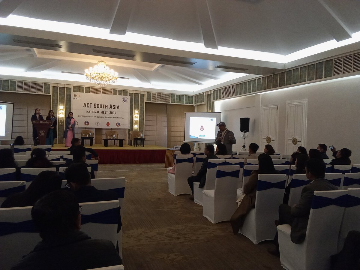 SWORNIMGYAWALI's tweet photo. Clinical Trial Statician Mr. Nukesh Maharjan Giving the overall stasticial insight and reminding us our Goal as well as stasticial limit for #ACTSouthAsia2024 https://t.co/x4BZ8cpsTj