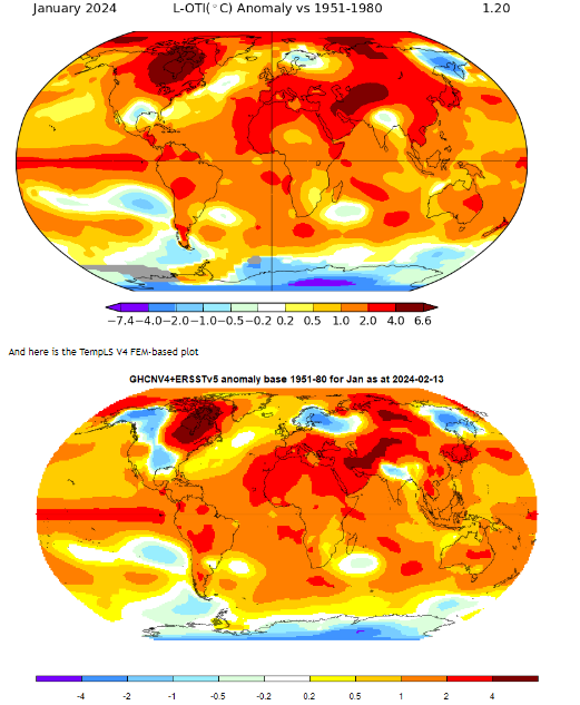 moyhu: GISS January global temperature down by 0.14°C from December. moyhu.blogspot.com/2024/02/giss-j… via @nstokesvic