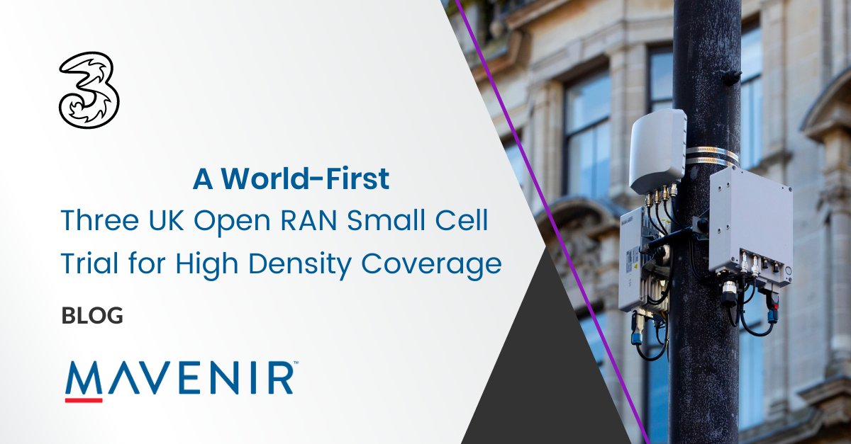 Mavenir's tweet photo. Three UK gathered in Glasgow for the launch of an Open RAN small cell deployment in a densely populated urban environment - demonstrating the potential of Open RAN in high traffic, high density complex areas. https://t.co/r10Gh9pGXo

#SmallCells #OpenBeam @ThreeUK @SciTechgovuk https://t.co/0DmsAKprfy