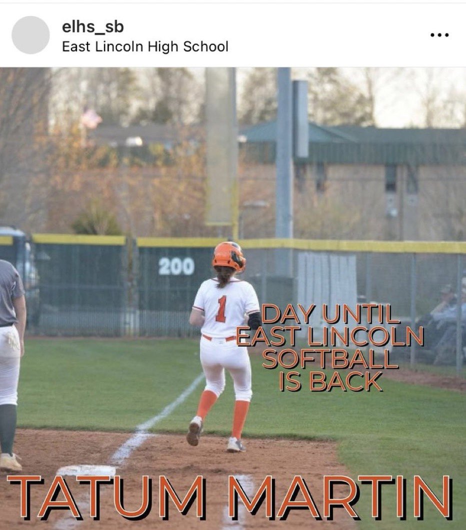 eastlincolnsb's tweet photo. 1 More DayUntil East Lincoln Softball! 
Let’s Go Mustangs!🥎🥎 https://t.co/ENLL2D62zK