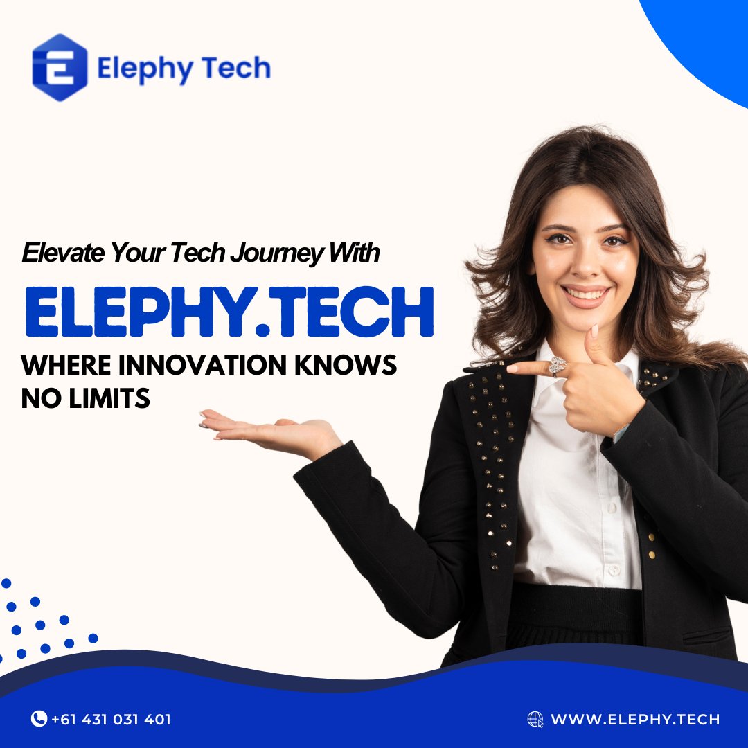 elephytech1's tweet photo. Embark on a limitless tech journey with https://t.co/8Diaf5qmGu 🚀 Unleash innovation and elevate your experience in the world of technology! 

#elephytech #mobileapps #webdevelopment #enterpriseapplication #digitalmarketing #ecommercedevelopment #websitedesign #australia https://t.co/behC5tRCzn
