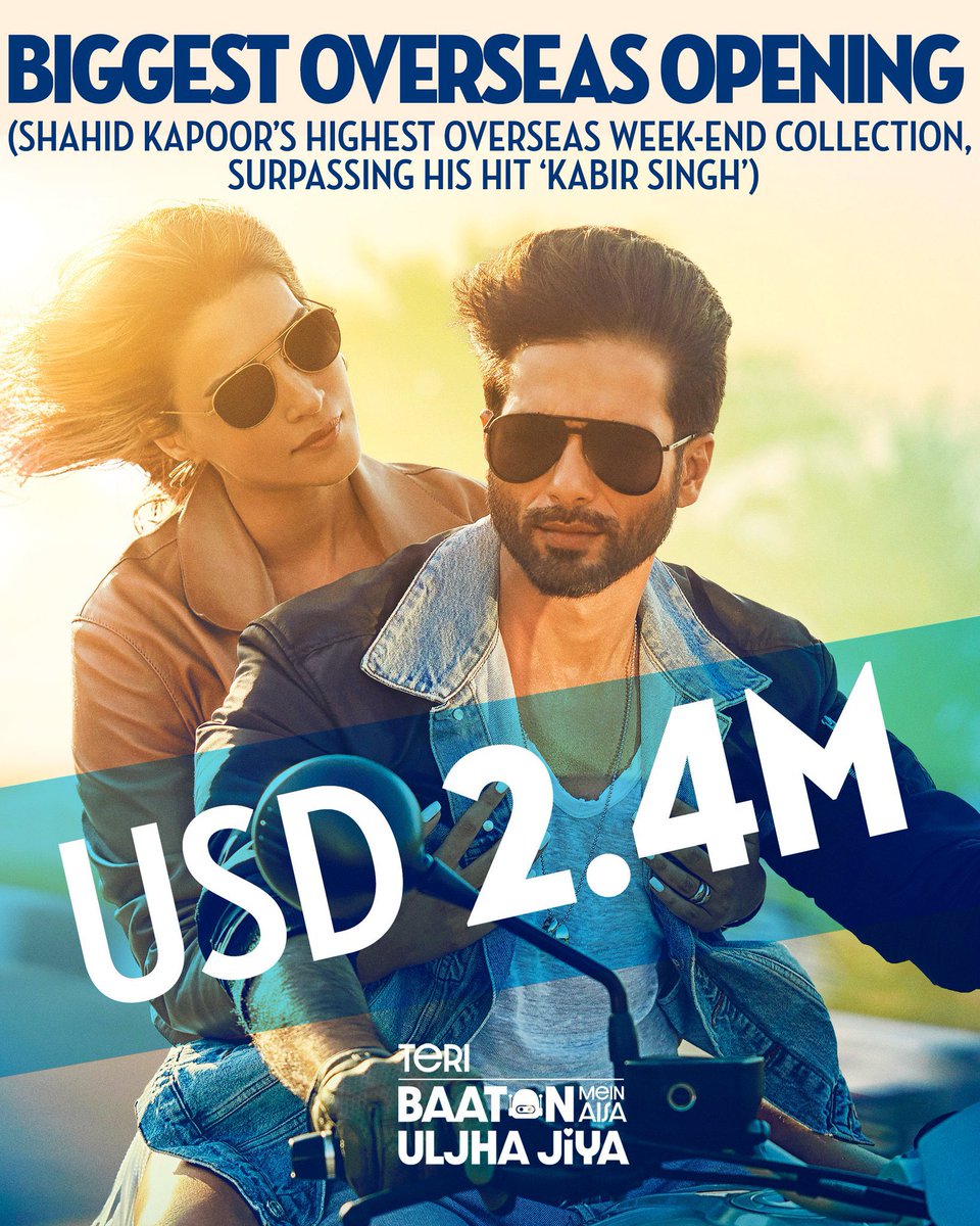 ocdtimes's tweet photo. They are doing well for a medium budget film.
.
#OCDTimes #ShahidKapoor #KritiSanon #RobotRomcom #JioStudio #MaddockFilms #Dharmendra #DimpleKapadia #AmitJoshi #AradhanaSah #TeriBaatonMeinAisaUljhaJiya https://t.co/Z65mDBsfYV