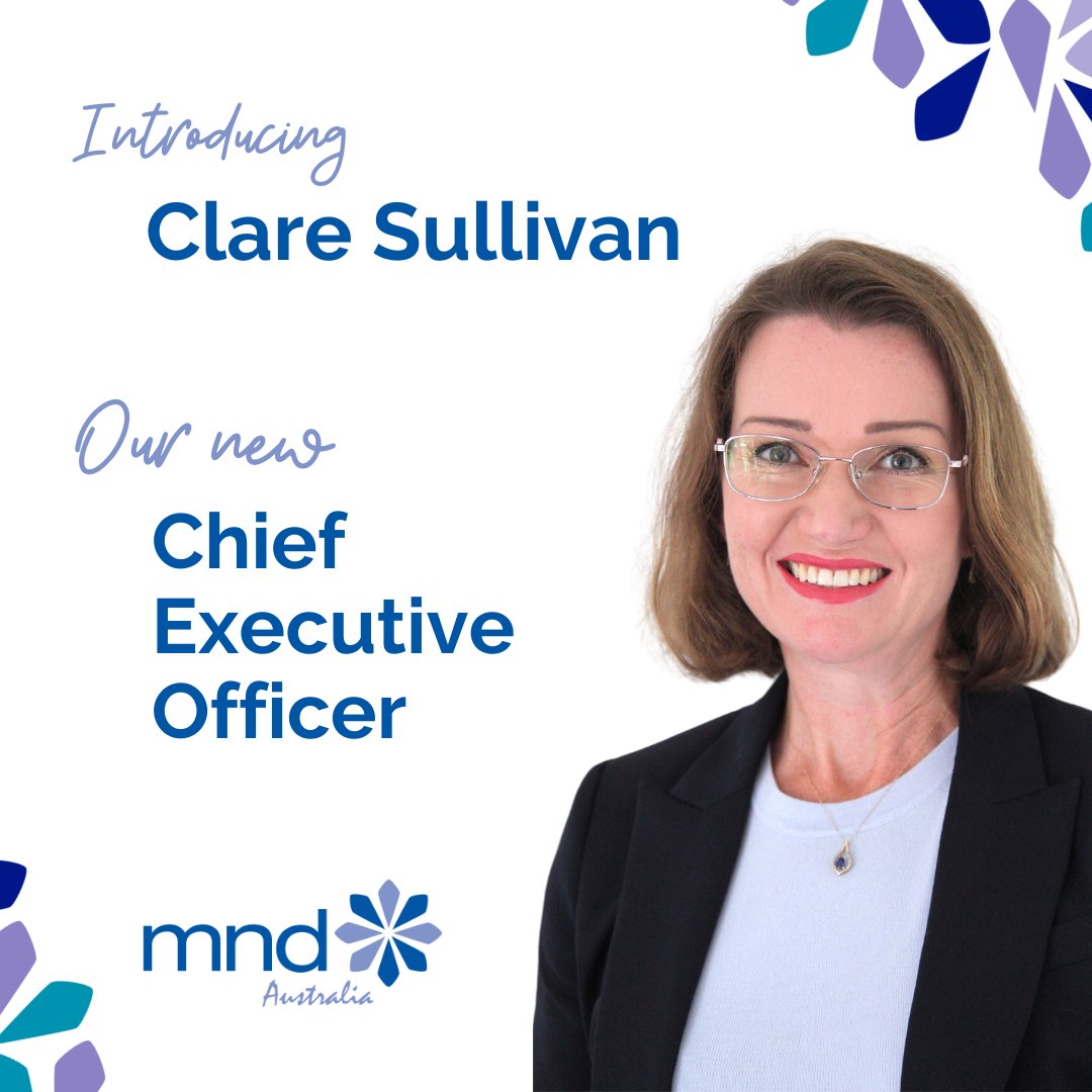 We're delighted to welcome our new CEO, Clare Sullivan, who joined the MND Australia team this week. 
Clare has over 20 years’ of executive experience in advocacy and leadership and will be based in our head office in Canberra.

Read more: mndaustralia.org.au/claresullivan