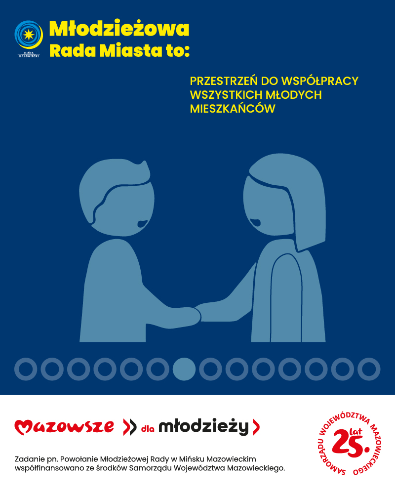 Młodzieżowa Rada Miasta to:
przestrzeń do współpracy wszystkich młodych mieszkańców.
Rada to nie tylko reprezentanci wybrani w wyborach, ale także osoby zaangażowane w poszczególne jej działania.
#MłodziezowyMińsk #MińskMazowiecki