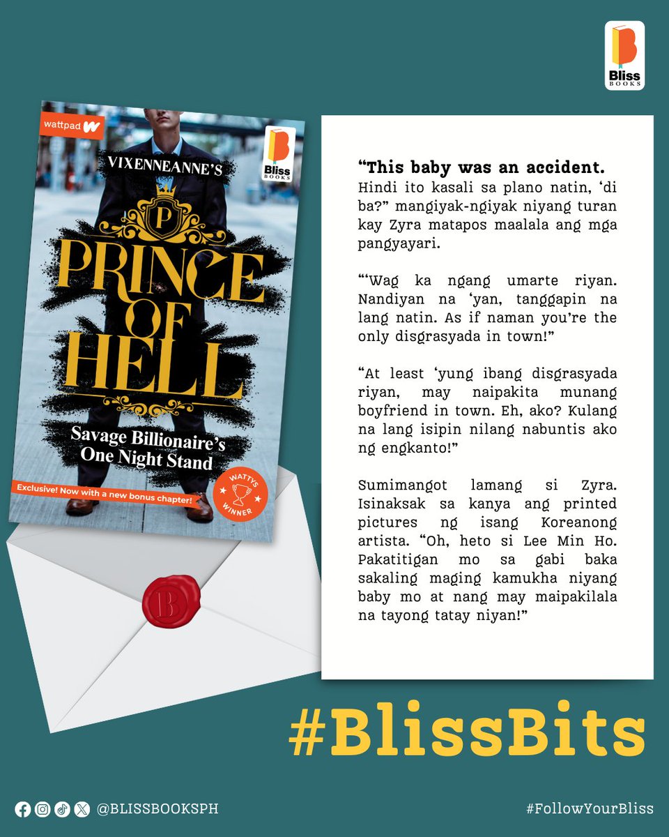 blissbooksph's tweet photo. NOT THE ONLY DISGRASYADA IN TOWN, and for sure, not the only person na si Lee Min Ho ang gustong ipakilalang ama. 🥲
Browse Prince of Hell books here:
Shopee (https://t.co/cFi5EjCijO)
Lazada (https://t.co/rmLRSktPhH)
#BlissBits #blissbooksph https://t.co/aI75oAeM3L