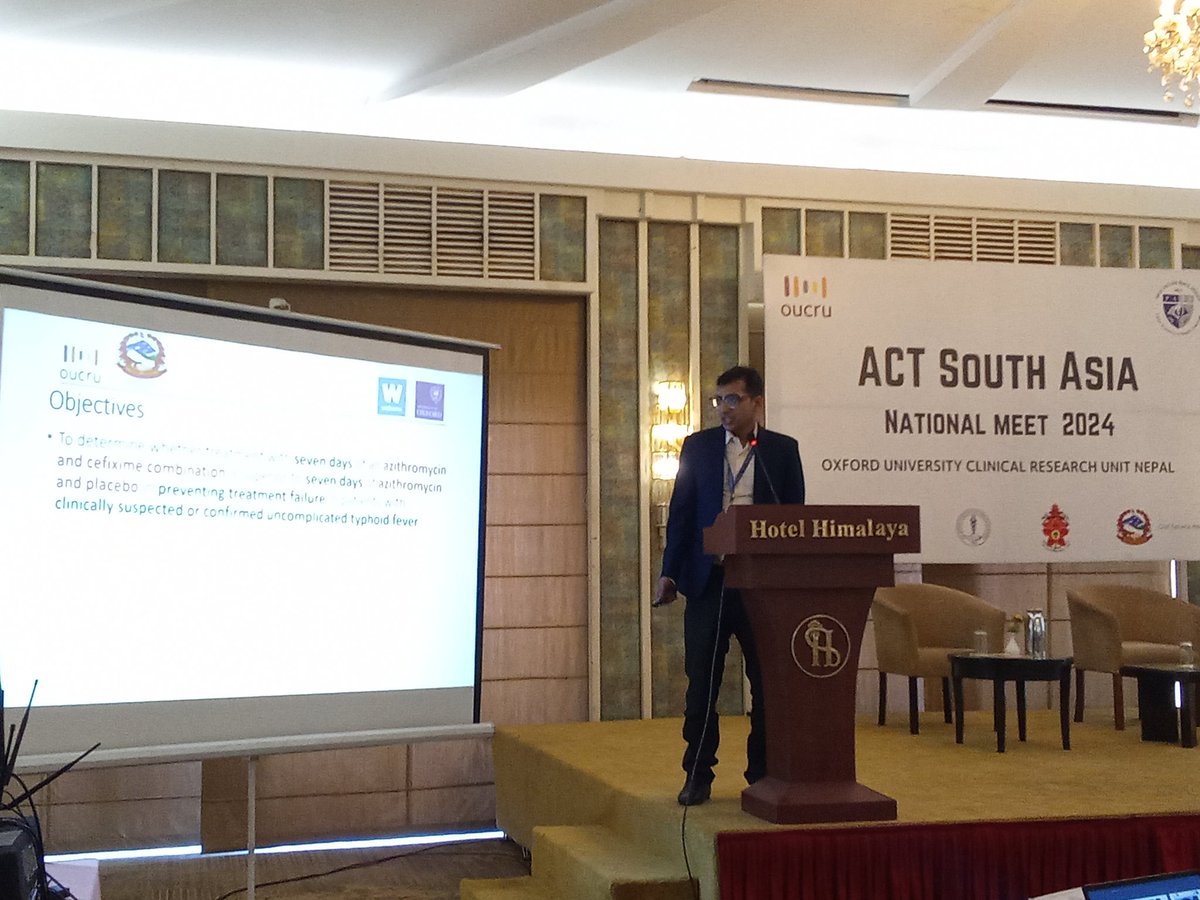 SWORNIMGYAWALI's tweet photo. Dr.Jenish Neupane, Sukraraj Tropical and Infectious Disease Hospital,Teku giving us the insight and sharing the overall experience regarding our clinical trial bieng conducted at STIDH. #ACTSouthAsia2024 https://t.co/lDb99HPwen