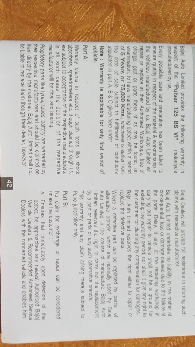 BlogSimanta's tweet photo. @_bajaj_auto_ltd User Manual Terms and Conditions fulfilled.
But Warranty not recoverd https://t.co/WANvLG22TQ