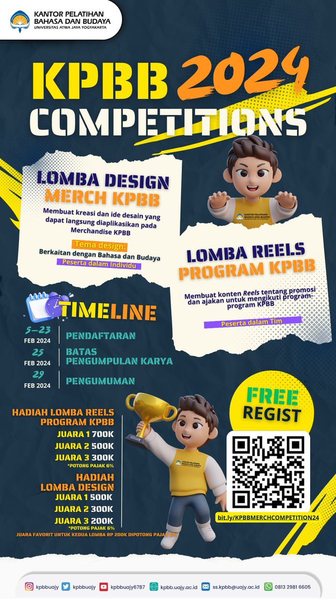 kpbbuajy's tweet photo. 🌟[Lomba Design Merch &amp; Reels Promosi KPBB UAJY]🌟

"Kreativitas adalah keberanian untuk menuangkan imajinasi Anda ke dalam karya nyata." 
-Albert Einstein https://t.co/1sCHAvQbLe