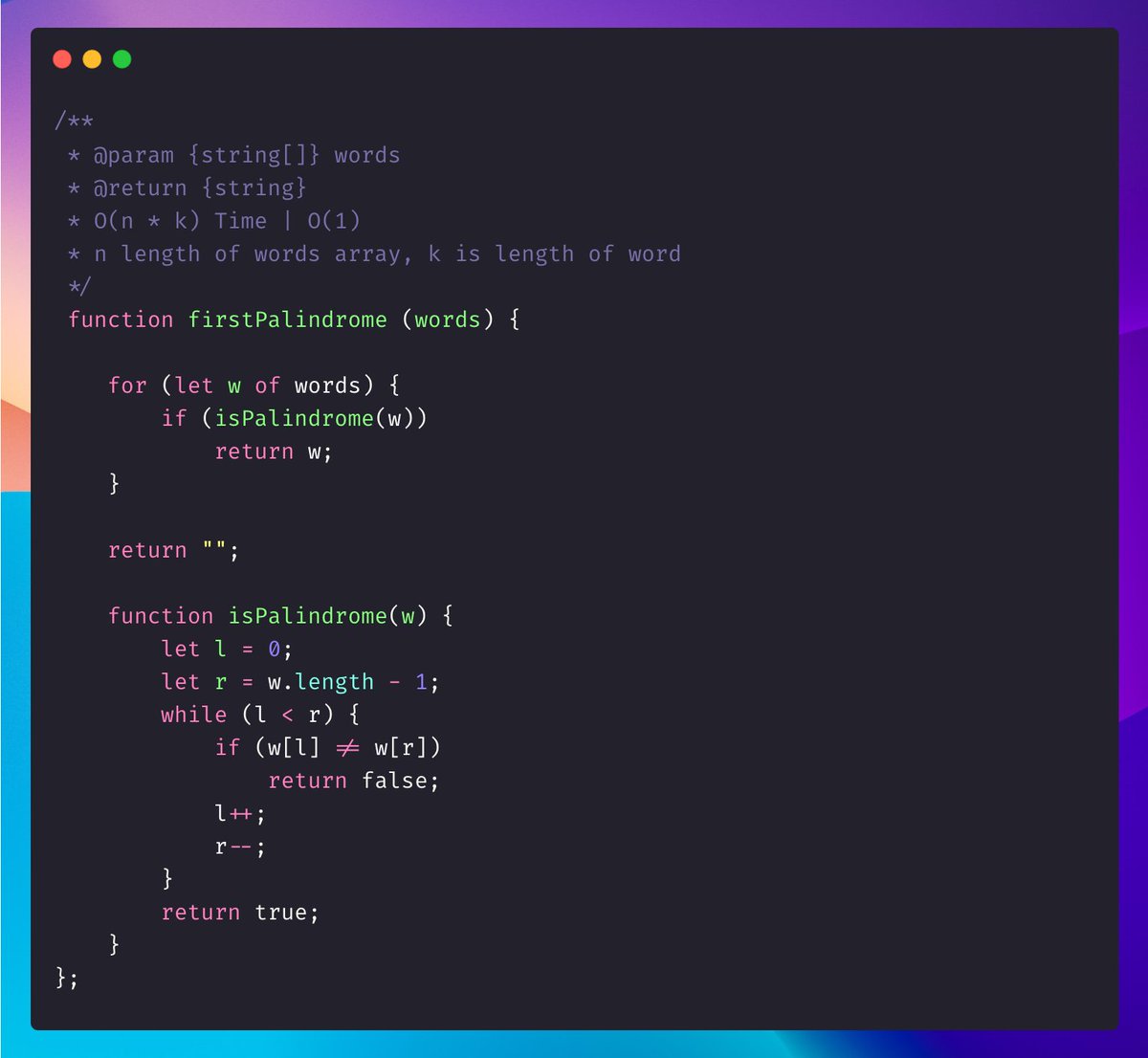 mesunilbagde's tweet image. Daily Coding Problem

2108. Find First Palindromic String in the Array

#coding #alwaysbecoding #learnbydoing #javascript #leetcodestreak
