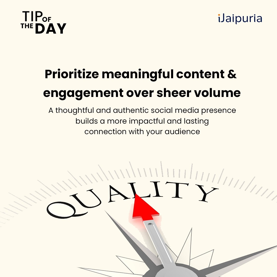 #tipoftheday #tuesdaytips #quality #quantity #engagement #socialmediapresence #connections