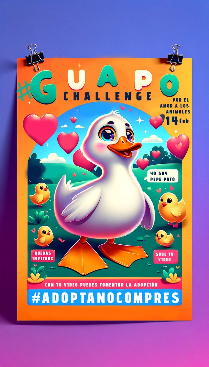 El #guapochallenge no es sólo para mostrar lo adorables que son tus mascotas, sino para recordarnos este 14 de Febrero que a veces no hay mayor amor y amistad que la que ellos nos dan.

Además, estos videos fomentan la adopción si muestras a un animalito que busca familia.