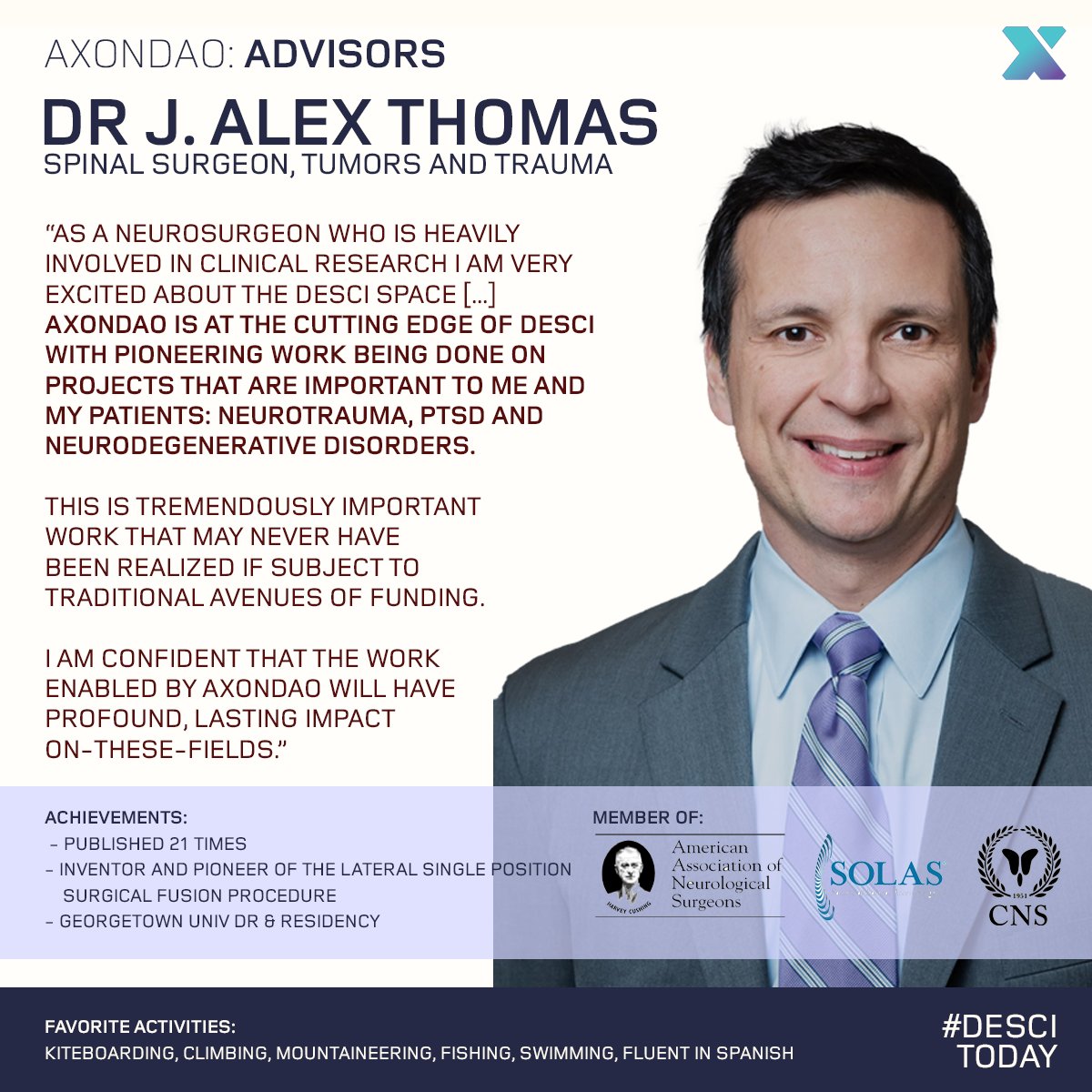 bryanrosswins's tweet photo. The team & advisors for this new #DeSci project are absolutely STACKED, including a neurosurgeon👀

Launching Feb 13 (tomorrow) on #Uniswap, @AxonDAO $AXGT will have a small $5M market cap, making it a low cap gem💎

Decentralized Science (DeSci) is a promising narrative for this bull run & I'm not sitting on the sidelines. 

Meet the rest of this impressive team: 
https://t.co/247TQOld2d