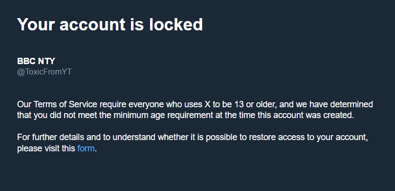 roxy_but_tiny's tweet photo. Hey everyone! So my main account (@ToxicFromYT) was just KILLED FOR SOME REASON???? I have NO CLUE why this happened, as I'm literally 13, but it did! Please spread the word! https://t.co/ndh04hLEWG
