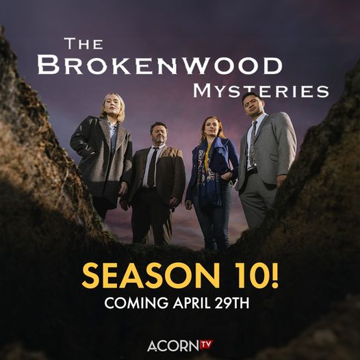 The 10th anniversary season of #TheBrokenwoodMysteries begins on <a href="/AcornTV/">Acorn TV</a> on April 29th! 

It will later play in NZ, the UK, Australia and further afield.