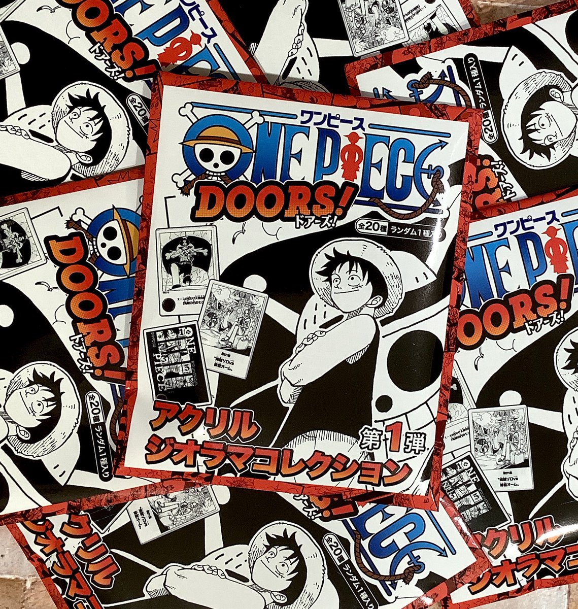 ONE PIECE 麦わらの一味セット　ジオラマ付 Wooden Art ki-gu-mi ワンピース オルゴール付き麦わらの一味