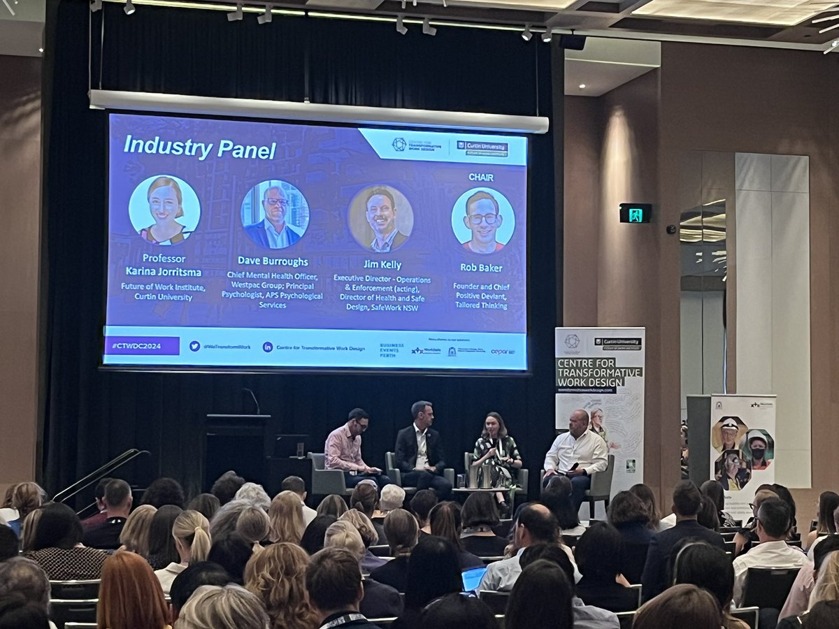 Fab panel - The time for #psych health &amp; safety is now / we’ve moved on from a physical-only focus and now need to get work, and workplaces, to be healthy.  No more *things that sound fancy but don’t work*; be evidence-based, critical thinkers #CTWDC2024 <a href="/SafeWork_NSW/">SafeWork NSW</a>