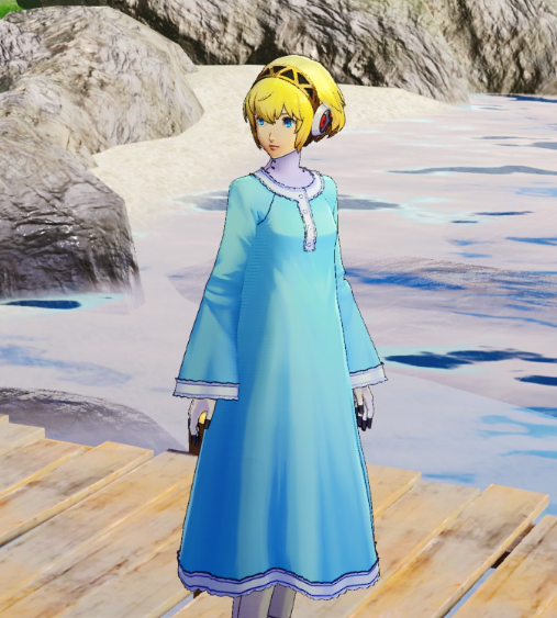 aigis's yakushima dress is really nice its kinda sad we only see it for  like less than 10 minutes worth of scenes in reload