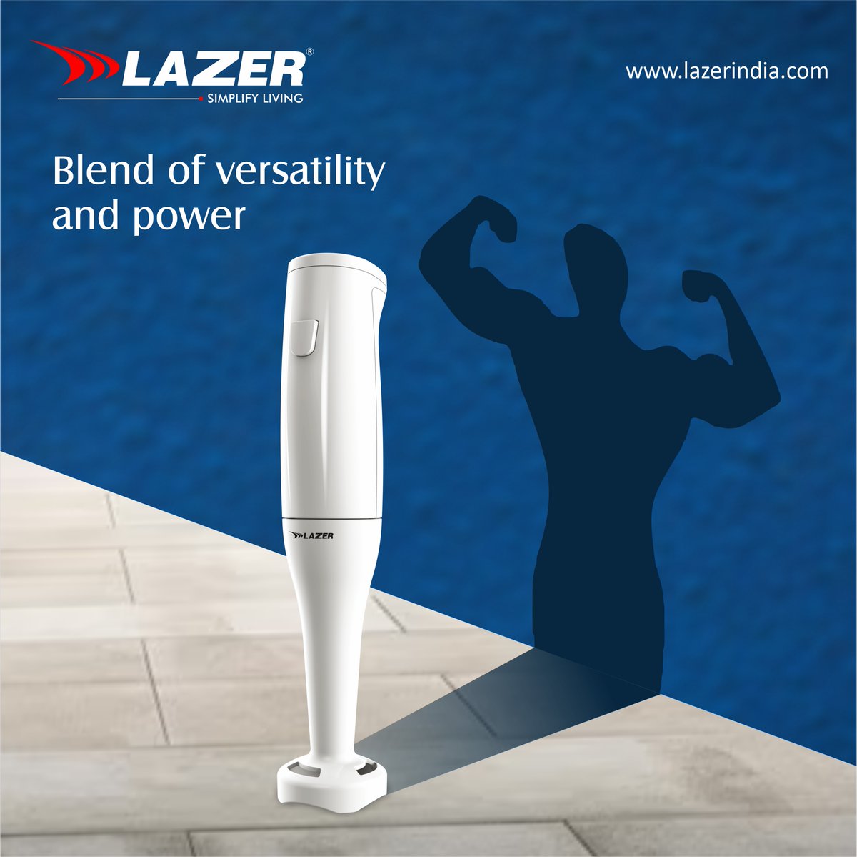 lazer_india's tweet image. Blend strong, Blend smart ✅

#lazerindia #kitchenappliances #handblender #lazer #simplifyliving