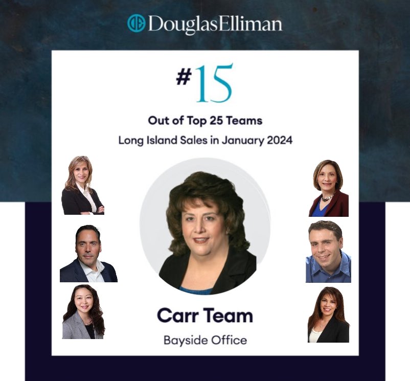 Congratulation Team for being #15 out of 25 Teams in Queens/Long Island Sales for the Month of January 2024. #carrteam #teamwork #Top25 #ellimanagents #January2024 #ellimantopproducers