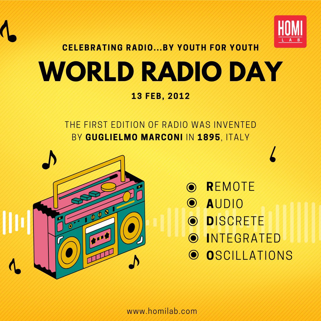 homi_lab's tweet photo. Celebrating the power of voices that connect us all! Happy World Radio Day! Tune in, amplify diversity, and let the waves of unity resonate across the globe.
#worldradioday #music #youth #homilab https://t.co/VL2R1tPFqu
