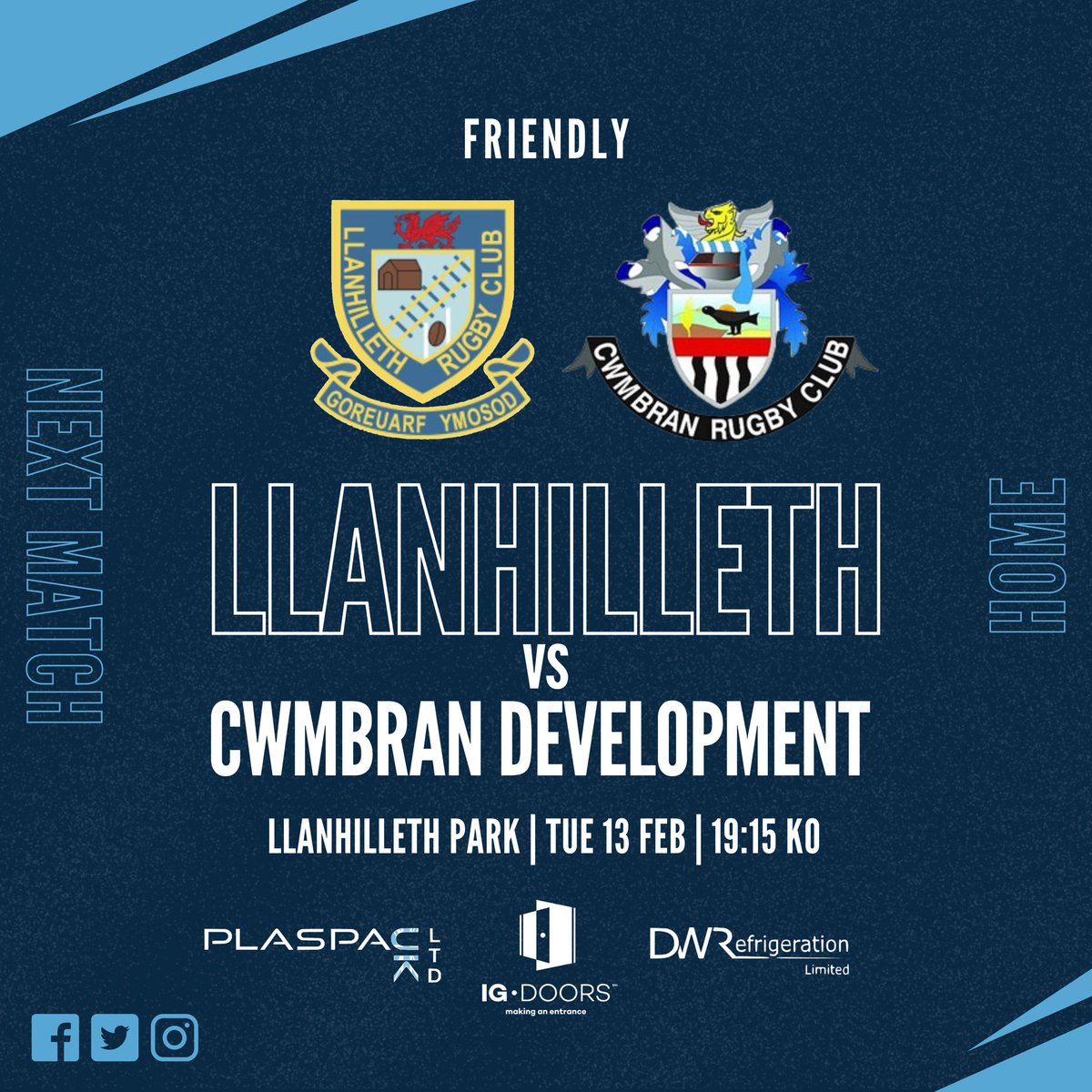 NEXT MATCH | Tomorrow we welcome <a href="/cwmbranrfc/">Cwmbran RFC</a> development to the Park in a Friendly fixture 🏉

#rhinos 🦏