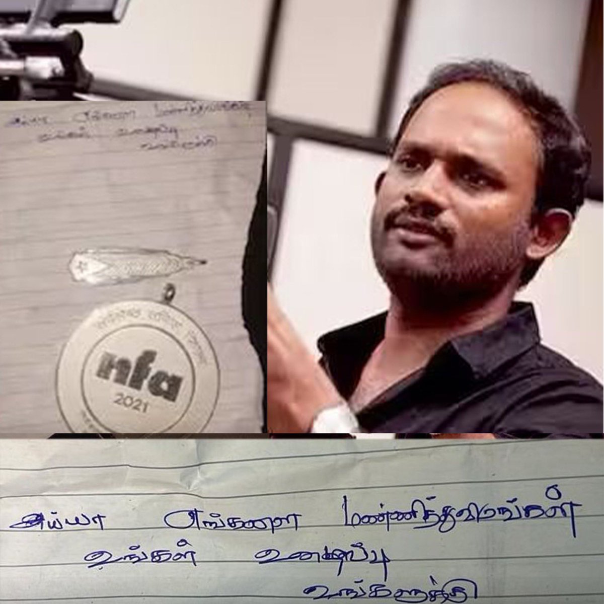 SanthoshAK_1991's tweet image. மதுரை : இயக்குநர் மணிகண்டன் வீட்டில் கொள்ளையடித்த தேசிய விருதை மன்னிப்பு கடிதத்துடன் கொள்ளை கும்பல் வைத்துச் சென்றது

&quot;அய்யா எங்களை மன்னித்து விடுங்கள்” உங்கள் உழைப்பு உங்களுக்கு என விருதை திருப்பி வைத்து சென்றுள்ளனர்
#Manikandan #Madurai  #ChannelVision
#KadaisiVivasayi