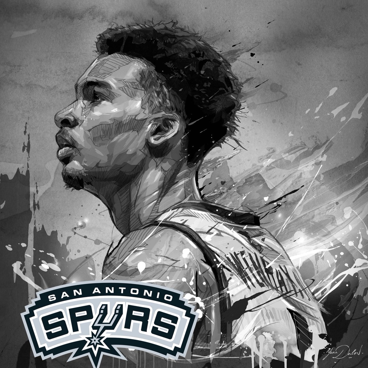 My painting of <a href="/wemby/">Wemby</a> ; CONGRATS!!!!

#NBA #Spurs #VictorWembanyama  #Wemby