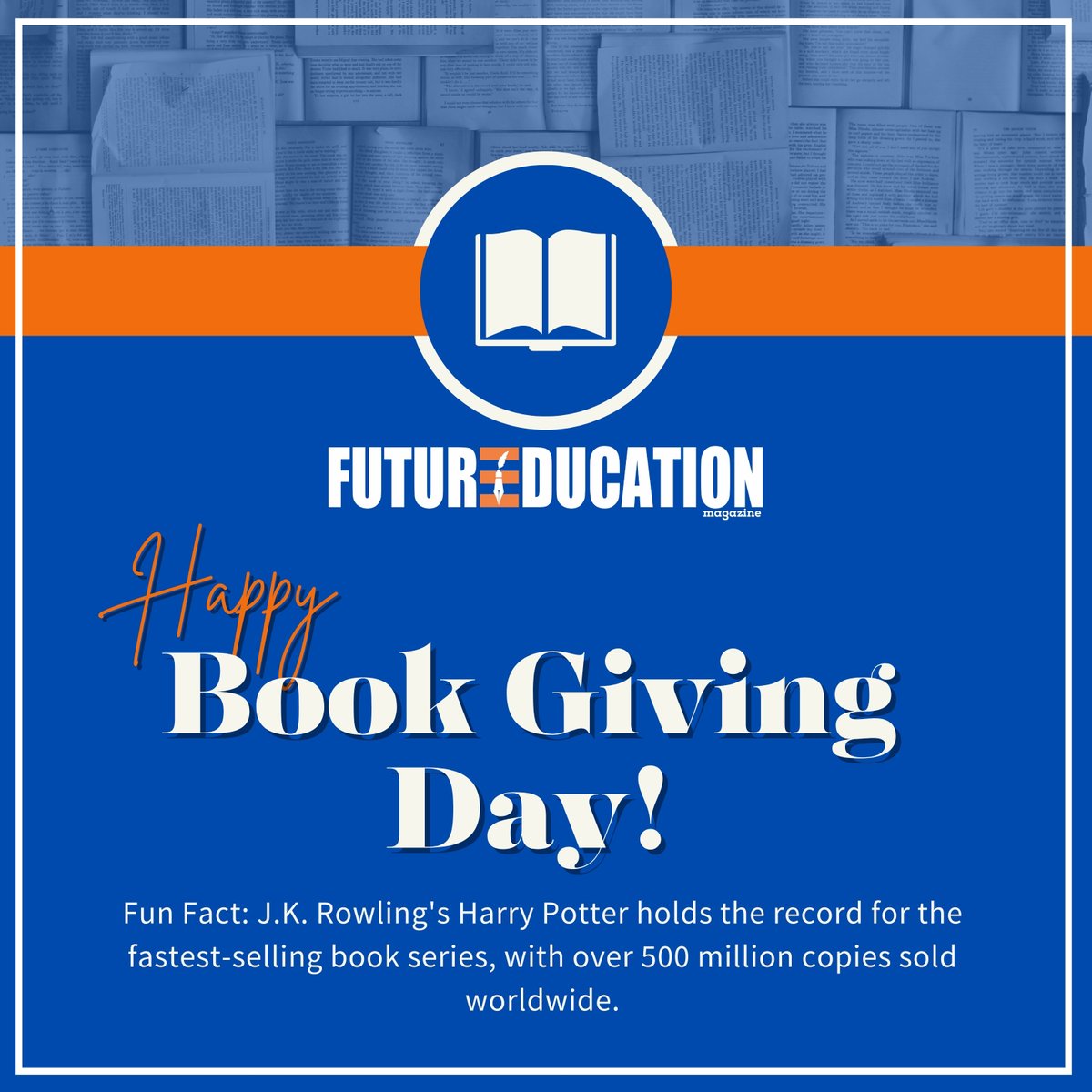 Happy Book Giving Day! Share the love of reading by giving someone a book today!

Follow For More Future Education Magazine

#BookGivingDay #SpreadTheJoyOfReading #GiftABook #LiteraryLove #ShareAStory #BookishKindness #ReadersGift #BookLove #GiveABookSpreadAStory