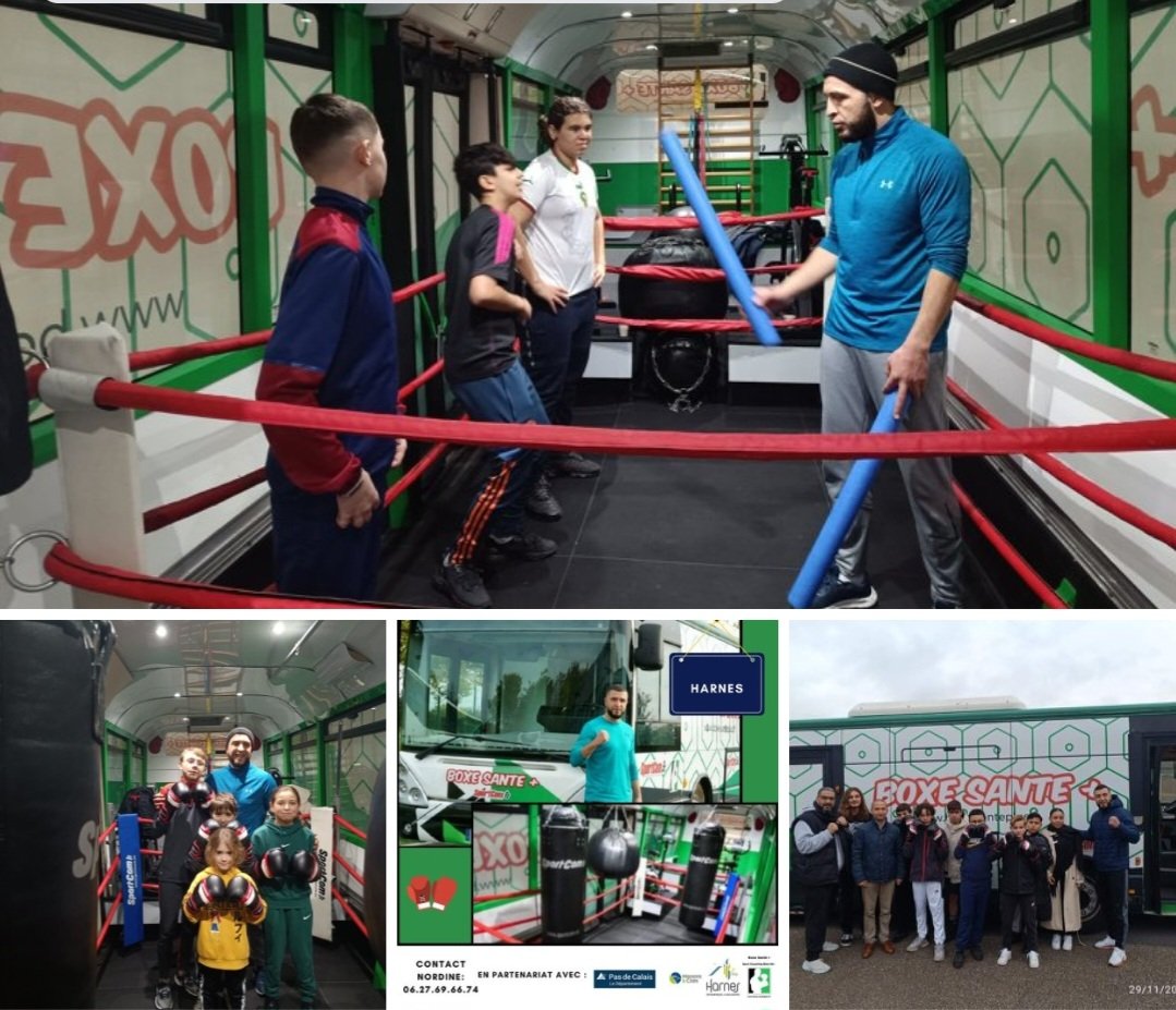 🔴LA #BOXE UN SPORT ET DES #VALEURS 🥊
👉Une nouvelle séance réussie à Harnes pour Le Bus Boxe Santé Plus  
👉De nouvelles dates sont déjà disponibles 
👉TU VEUX ESSAYER ? 
👉Prochaine séance Mer 14 février à 14h Information et Inscription auprés de Nordine 
📞 06.27.69.66.74