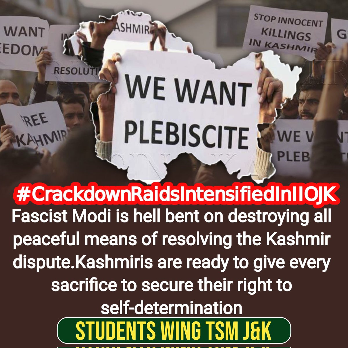 arshidawan101's tweet photo. #CrackdownRaidsIntensifiedInIIOJK

    •Indian troops/agencies are conducting widespread crackdown operations, raids to intimidate Kashmiris
    •Kashmiri are being brutalized day in and day out during stepped up crackdown ops, raids across IIOJK https://t.co/oNAoAQxqGc
