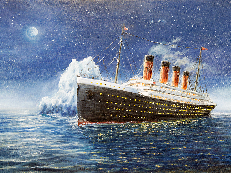 Random historic #shipdisaster info! On April 15, 1912, RMS Titanic struck an iceberg during her maiden voyage. She took two hours and forty minutes to sink beneath the waves, taking some 1500 souls with her.