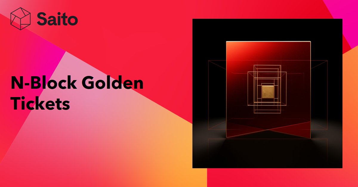 Saito's 7 Innovations Series: | N-Block Golden Tickets 🎟️🔐

Before we dive into N-Block Golden Tickets, let's recap the Golden Ticket system in Saito.

This innovative solution pays honest nodes for collecting fees, regardless of block production.

And includes a secure