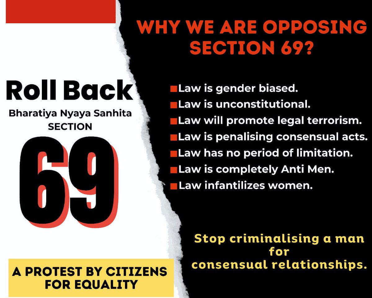 Why we are opposing section 69 of BNS 👇 #Rollback69