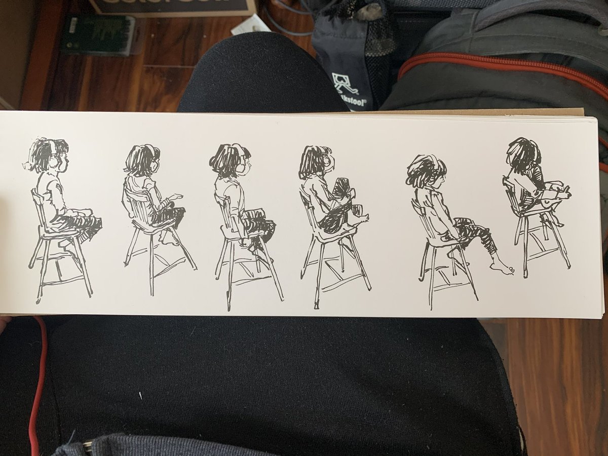My oldest had remote kindergarten for a year from 2020-2021 and I documented a lot of it in sketches. We made the best of it, but I think school is as much about social/emotional learning at that age as anything else, and that's nearly impossible on a screen. 
