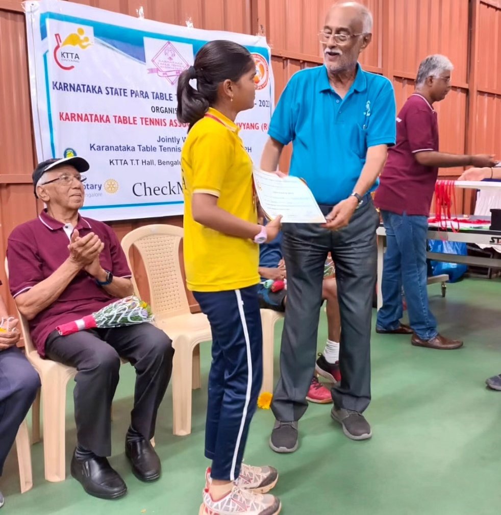 Hearty Congratulations 🙌 Harshini (14years)! With all the effort, hard work & training at @AdityaMehtaF she clinched a medal in the recently held Karnataka State Para Table Tennis Championship 2024 organised by Karnataka Table Tennis Association for Divyang. #paratabletennis