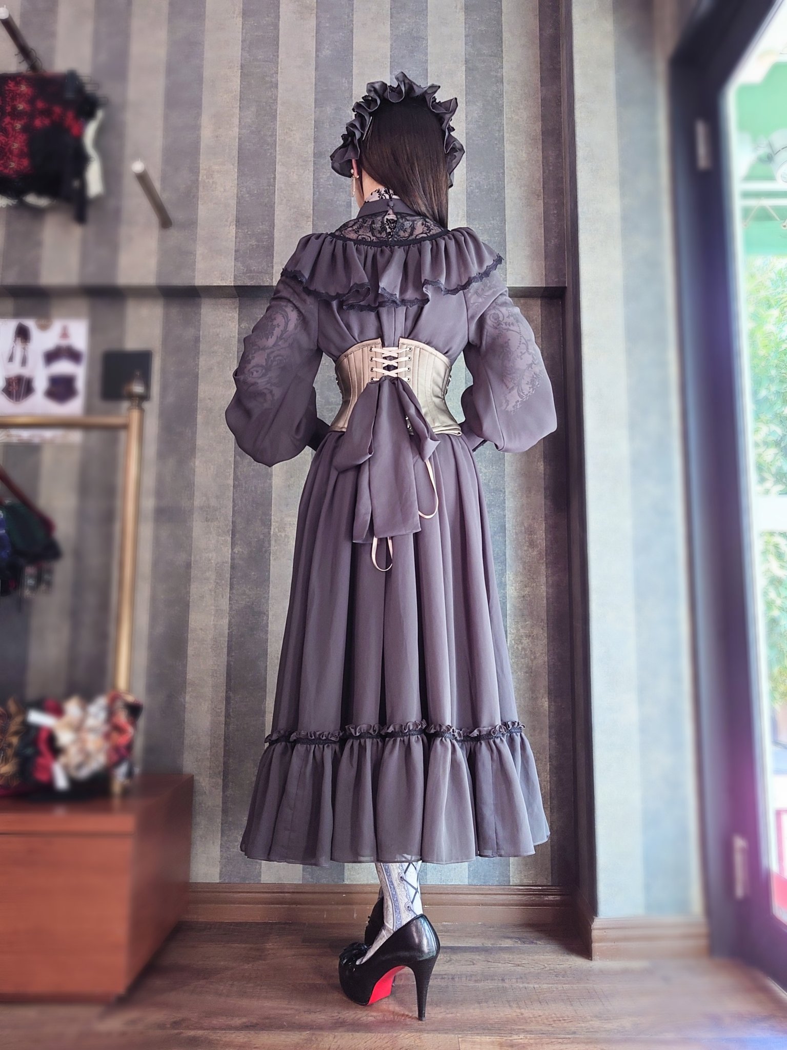 ヴィクトリアンヘッドドレス（ボルドー） アビエタージュ على X: 