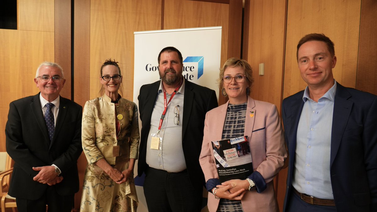 Honoured to have leaders & advocates on #whistleblowing at our Parliamentary Friends of Governance event in Canberra yesterday. Grateful for insights from @BridgetArcherMP, @zdaniel, & speakers such as @ajbrownAus. Let’s champion robust protections for #whistleblowers.