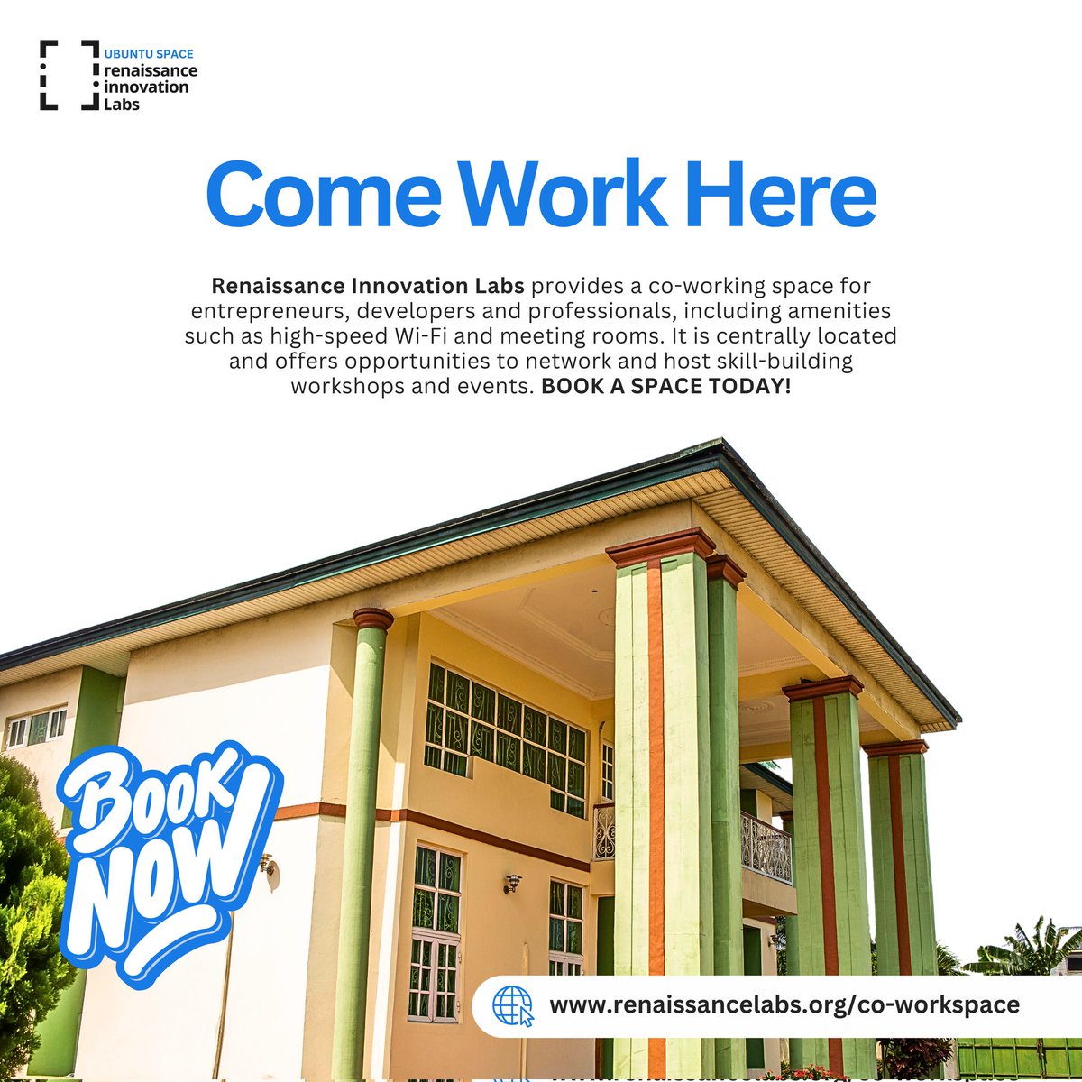 UbuntuCoSpace's tweet image. A good workspace is never too far especially when productivity, comfort and motivation are your end goal.
Visit us: renaissancelabs.org/Coworkspace
Call: 08066278882
#Productivity #coworkspace #accessibility #freelencers #remotework
