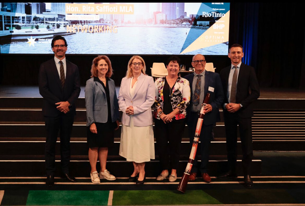 Simon te Brinke (@gramercypark) on Twitter photo <a href="/CCI_WA/">CCIWA</a> today hosted Western Australia's Deputy Premier and Treasurer, <a href="/Rita_Saffioti/">Rita Saffioti</a>, to discuss options to grow and diversify the WA economy. Great event for our members and guests including some witty banter between <a href="/AaronMorey/">Aaron Morey</a> and the Treasurer in the Q&A! 🏉 #WA #Perth <a href="/CCI_WA/">CCIWA</a> today hosted Western Australia's Deputy Premier and Treasurer, <a href="/Rita_Saffioti/">Rita Saffioti</a>, to discuss options to grow and diversify the WA economy. Great event for our members and guests including some witty banter between <a href="/AaronMorey/">Aaron Morey</a> and the Treasurer in the Q&A! 🏉 #WA #Perth