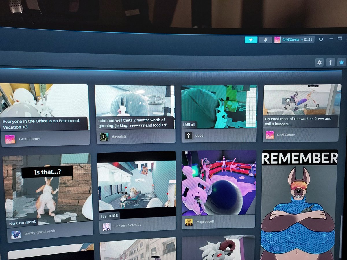gamer_griz's tweet photo. 2 of my screenshots are on the #ChurnVector Steam Community page x3 LETS GO #vorecommunity #cockvore #indiegames #furrygamedevelopers #needmorevoregames Thx u 2 @naelstrof @SarahB_Duck @bigcozyorca @ewwgine and Archical for such a fun relaxing game โค๏ธ https://t.co/Z7Tc931M3V