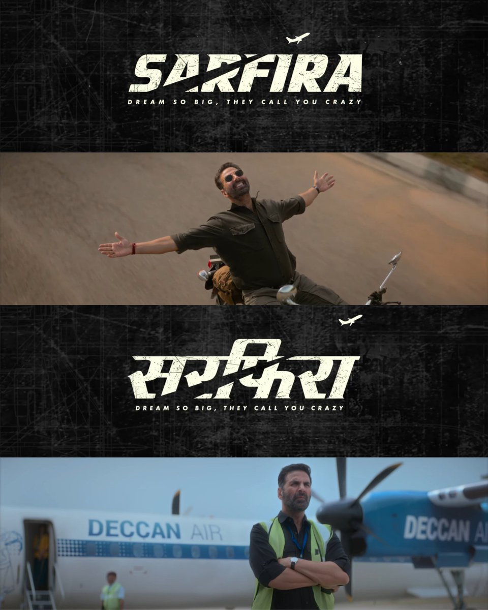 What a Title 'SARFIRA' 🔥 and the music is fantastic🤌 #AkshayKumar #Sarfira #Suriya #SudhaKongra #RadhikaMadan